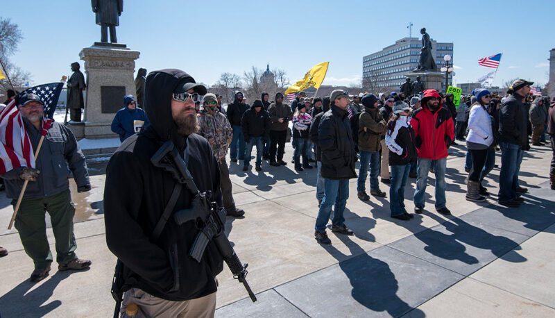 A second amendment rally against gun control in St. Paul, Minnesota.