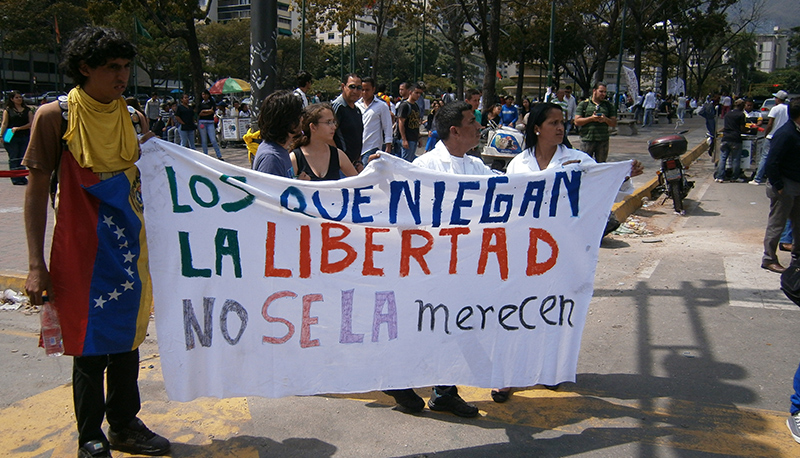 Venezuela protests against the Nicolas Maduro government, Altamira Square