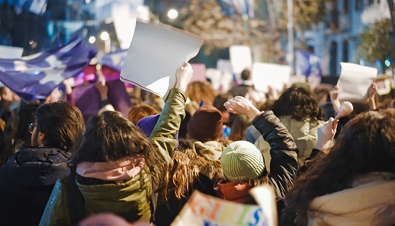 Free speech demonstrators